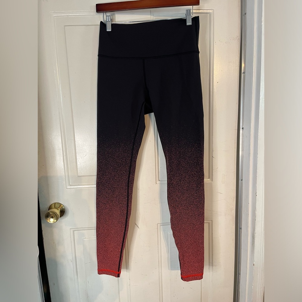 lululemon darn navy and Red Gradient Leggings